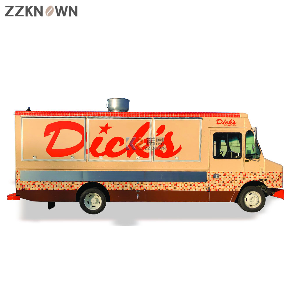 Food Truck With Snacks - Volledig apparatuur Mobiele voedselwagens met kookapparatuur