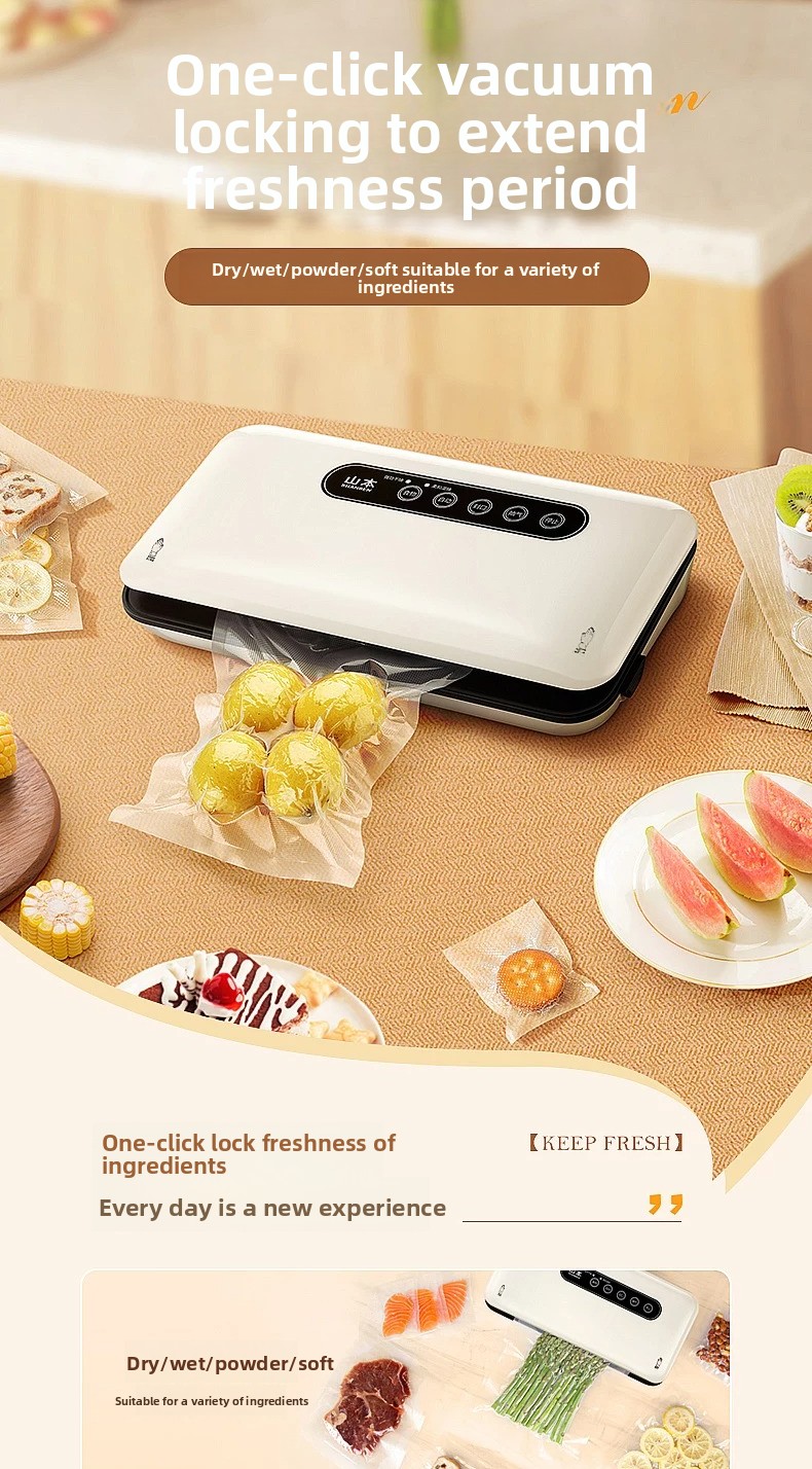 Snacks Food In Us - Mini Vacuüm Verzegelmachine Automatische Huishoudelijke Voedselverzegelmachine