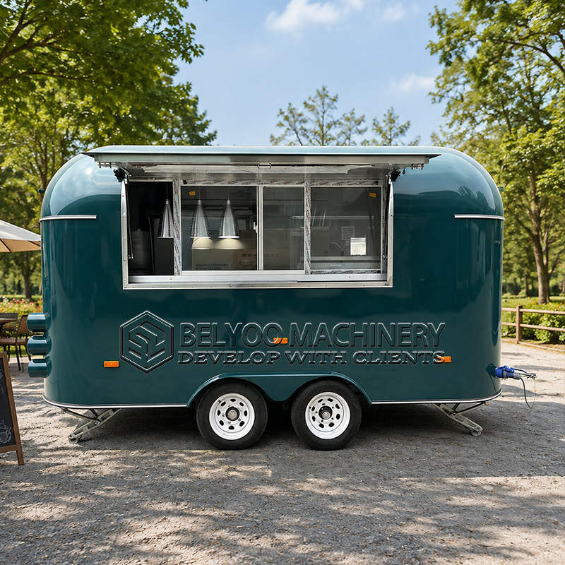 Snacks Food In Us - Belyoo Commerciële Voedseltrailer, Mobiele Keuken, Foodtruck