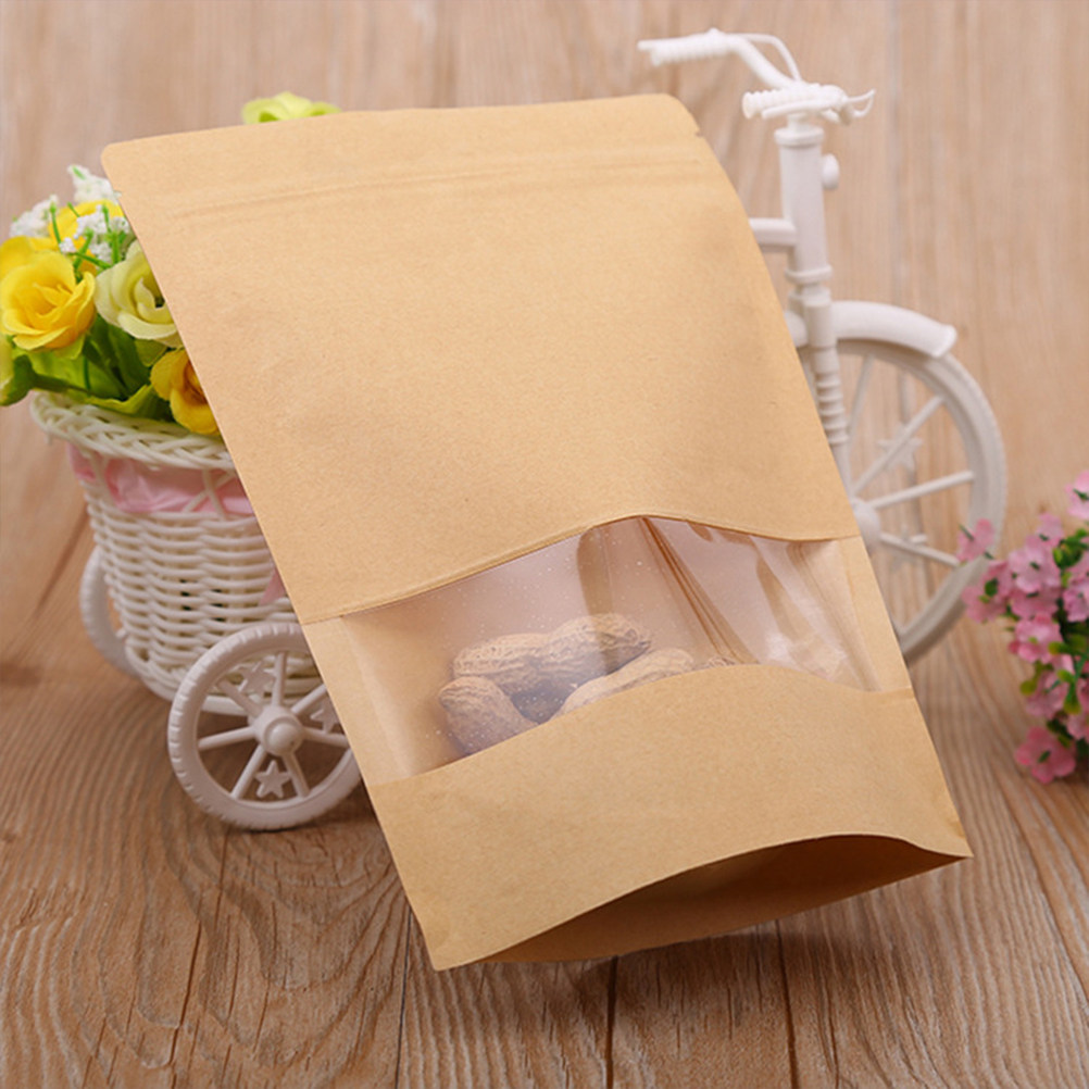 Snacks Food In Us - 50 stuks voedselveilige kraft stand-up pouches