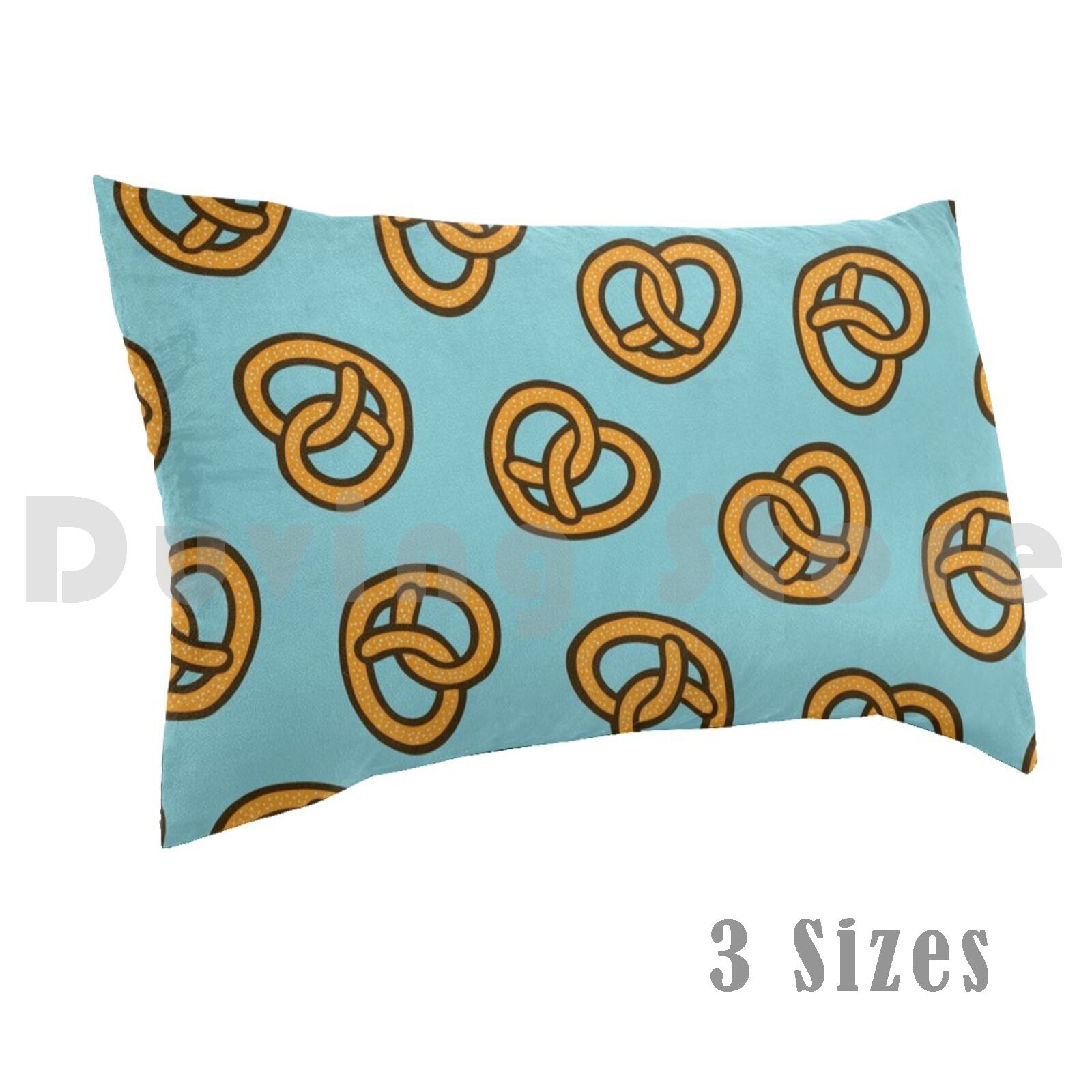 Foody Snacks - I Heart Pretzels Patroon Kussensloop Bedrukt