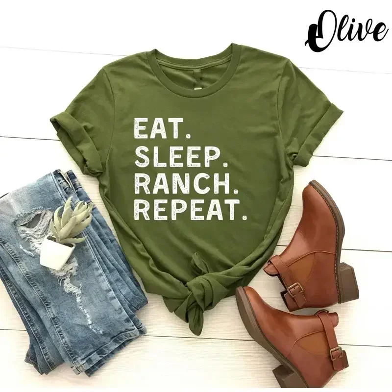 Foody Snacks - Eat Sleep Ranch RepeaT T-shirt Grappige