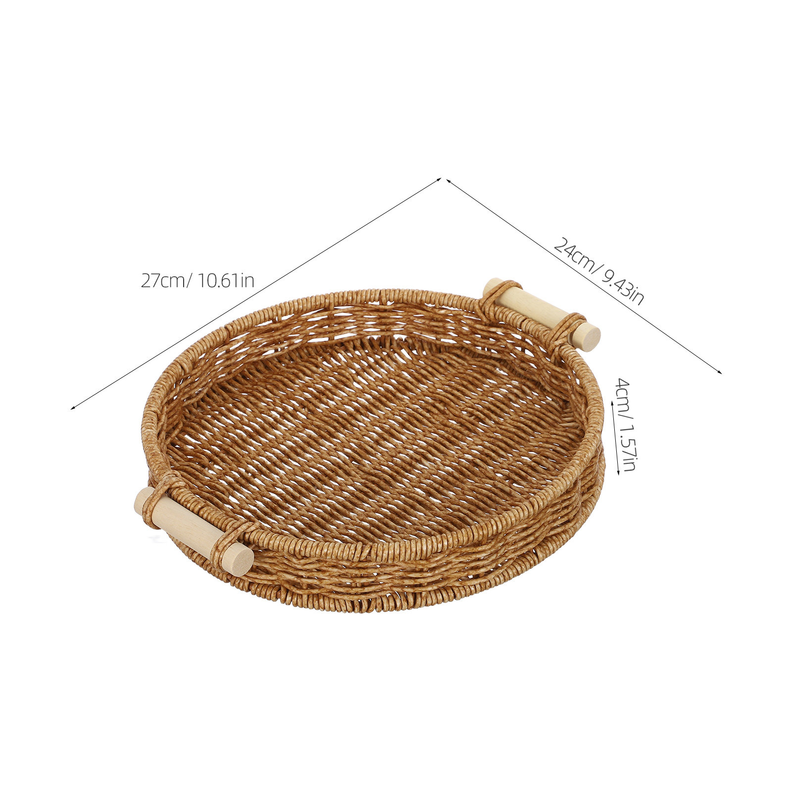Imitatie Rotan Broodmand 27Cm  - Food Drink Snacks recensie en prijs