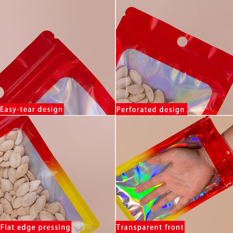 Holografische kleurrijke vierk - Snacks Food In Us recensie en prijs